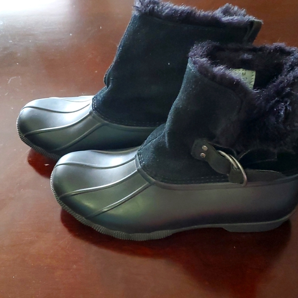 Sperry fur lined rain boots